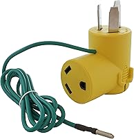 Vista 20 de AC WORKS Generador a adaptador RV de 30 amperios (L5-20 20A 3 clavijas de bloqueo compacto) Amarillo