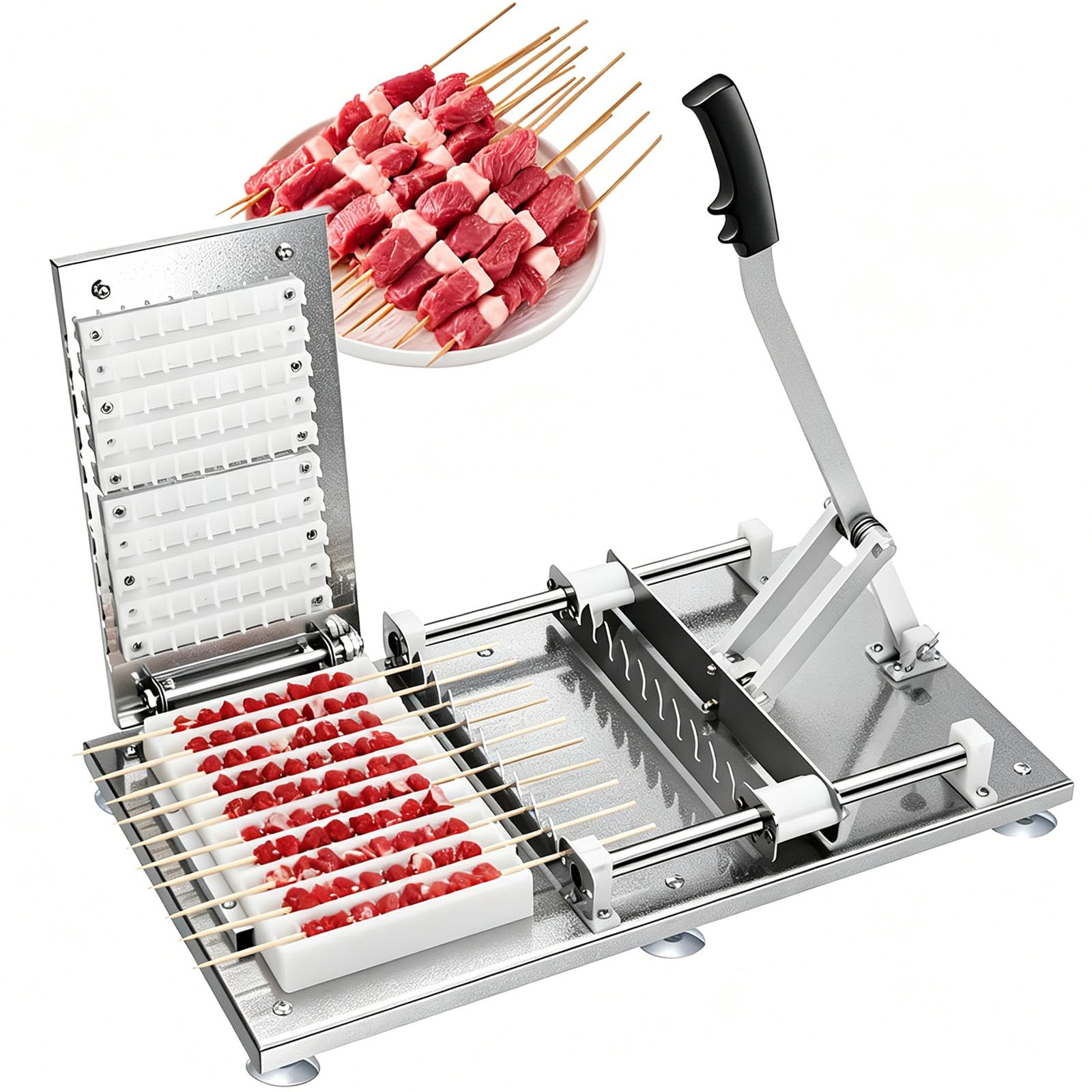 Kit Portatile per Spiedini BarbecueCon PressaManuale