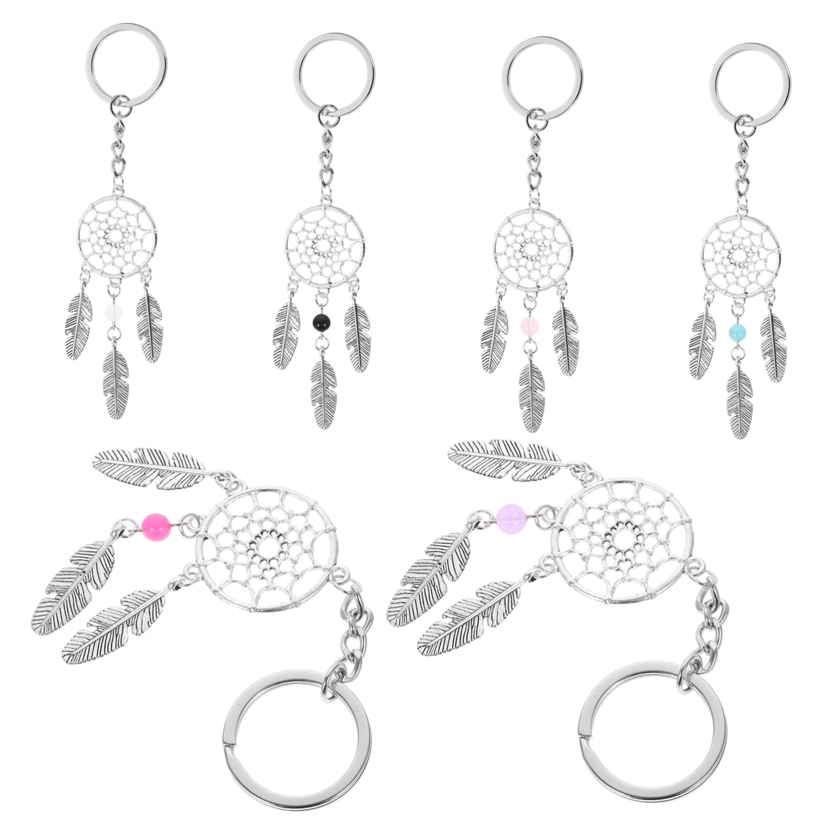 PRETYZOOM 5 Sets -schlüsselanhänger Modischer Taschenanhänger Für Mädchen Schlüsselanhänger Aus Legierung Traumfängerform 6 Stück * 5