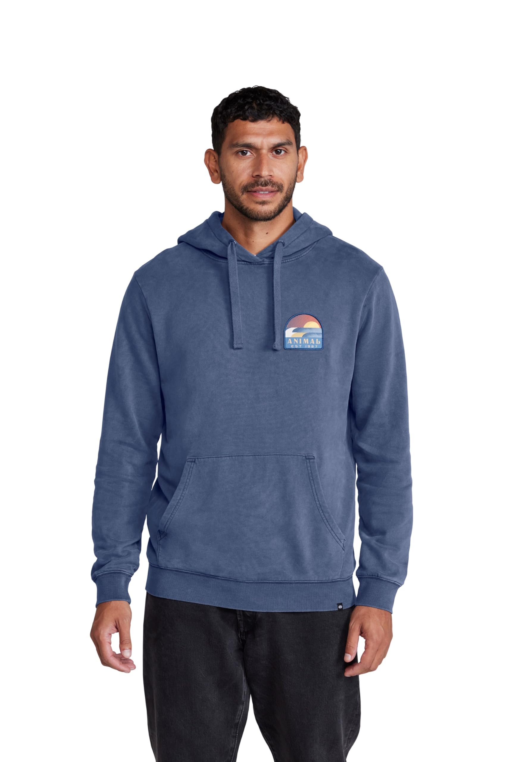 Animal River Mens Hoodie - Kangaroo Pocket, Soft Cotton Jersey with Adjustable Hood - Best for Spring Summer, Holiday & Outdoors Blue S