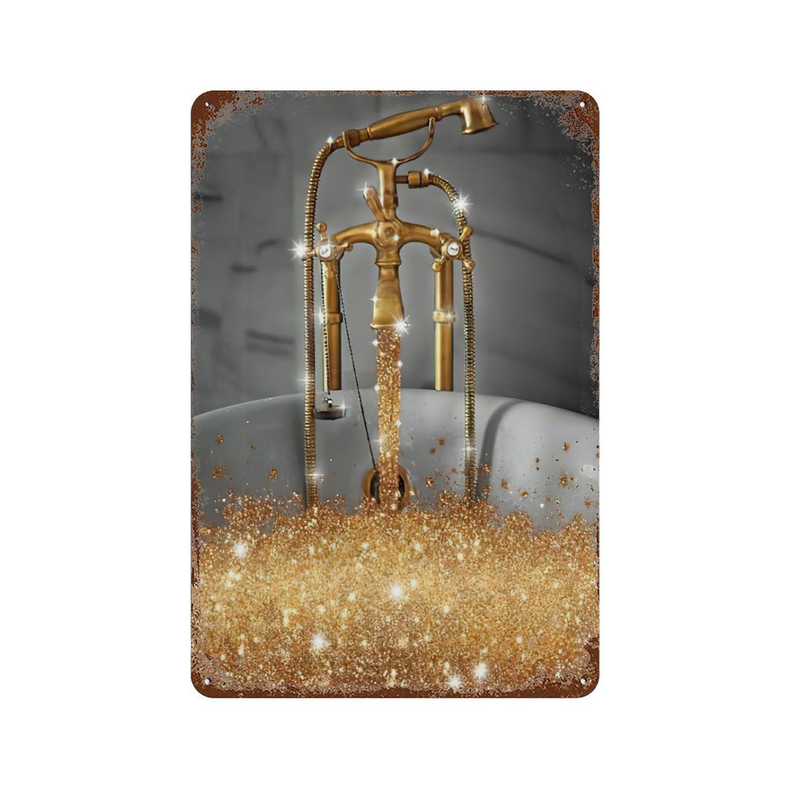 xiaoxiaoshen Art of Black And White Gold Glam (3) Wall Decor Art Metal Tin Poster Modern Home Decor Art Home Bar Shop Decorations Vintage Sign 30x20cm