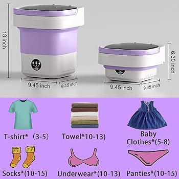 Portable Washing Machine, Mini Washing Machine Ultrasonic Turbine Wash,Home Foldable Small Portable Laundry Machine, Mini Portable Washer For Underwear, Sock, Baby Clothes, Travel, Camping, Dorm, RV