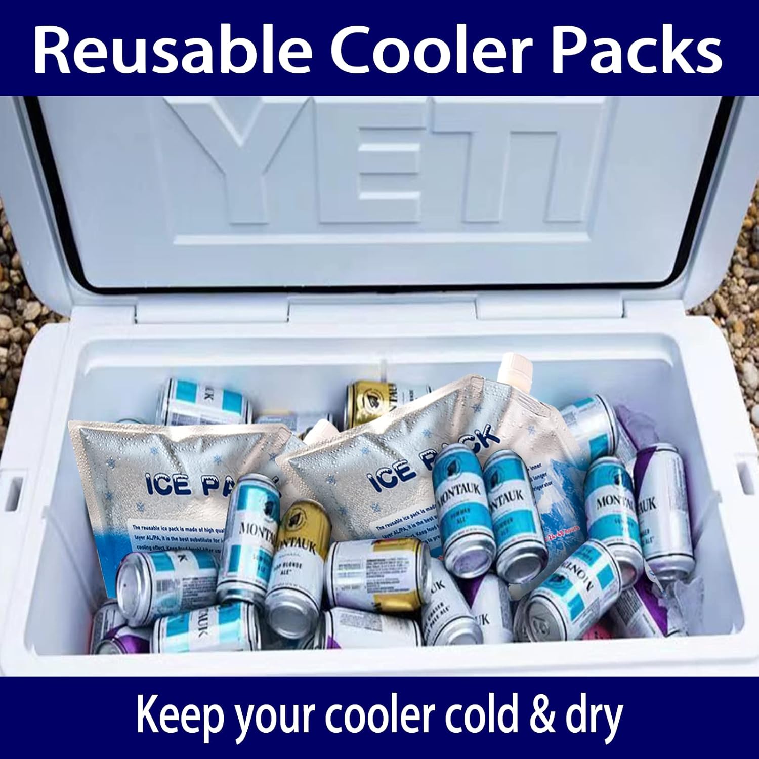 Reusable ice Packs for Coolers, Long Lasting Cooler ice Pack, 24 to 48 Hours of Cold Gel Ice Pack.Lunch Bag CoolerIt can Hold 1400-1600ml of (Blue 6 Piece Set) - Image 6