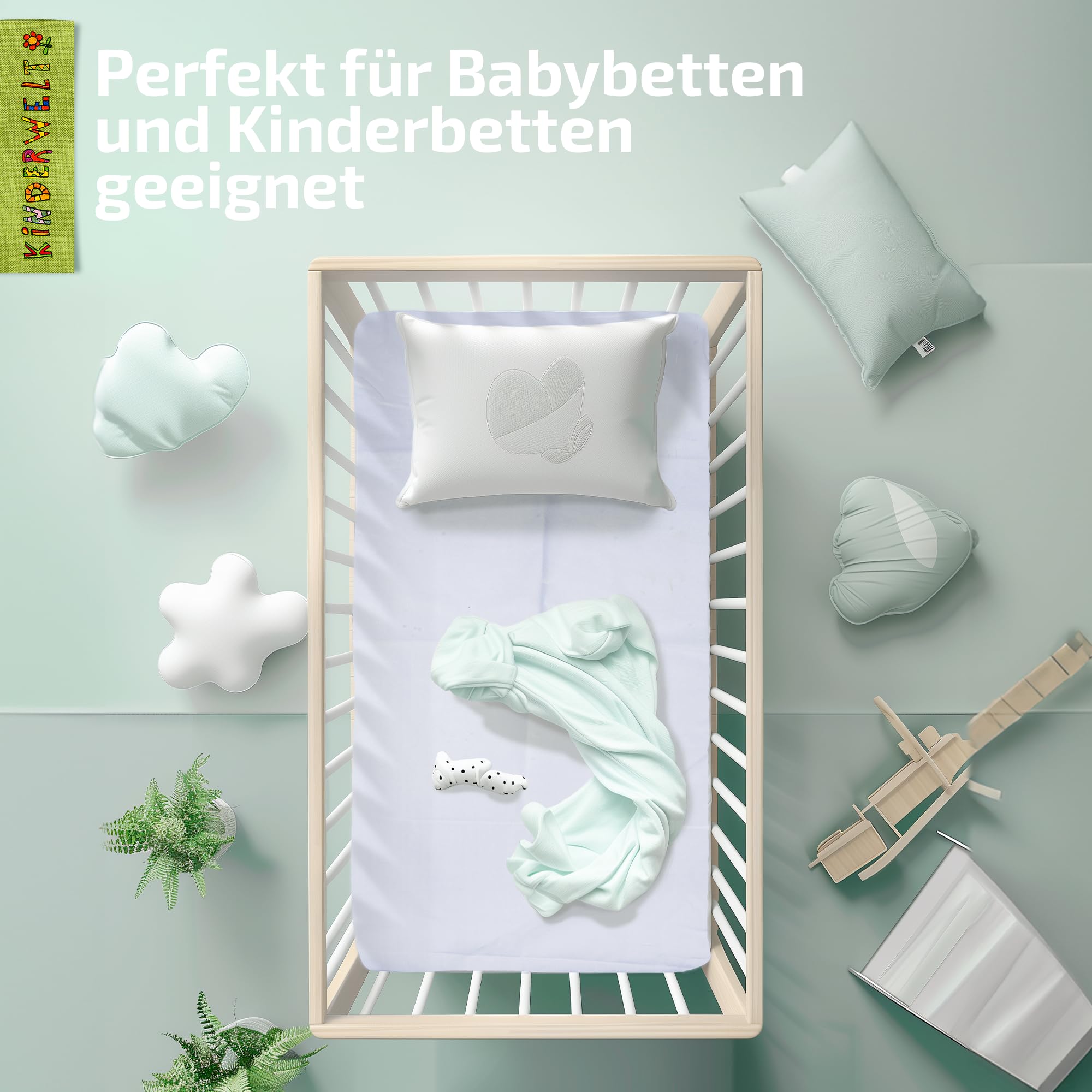 KiNDERWELT Babymatratze 120x60 cm, Schaumkernmatratze, Matratze für Babybett, Schaumstoffmatratze Baby und Kleinkinder, Made in Germany