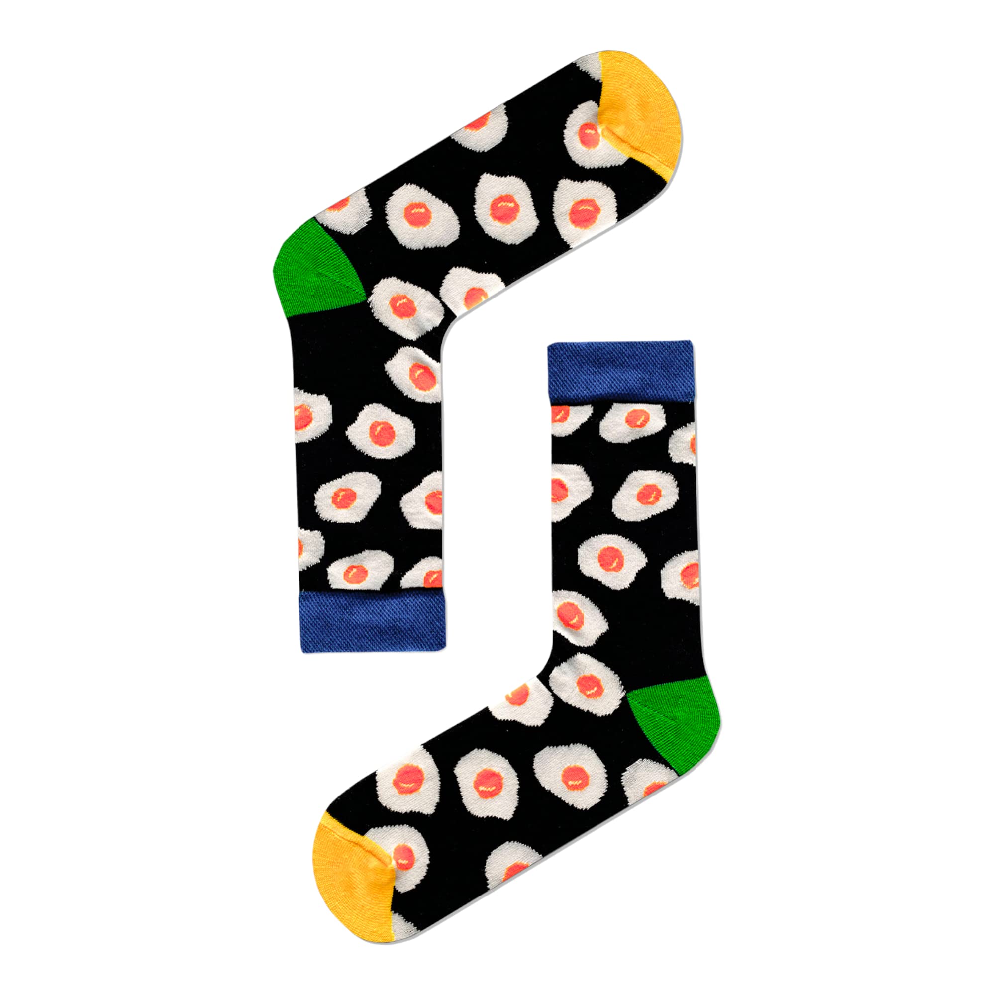 Socks Stars Unisex Yellow Egg Pattern Fun Socks Novelty Gifts Funky Food Premium Cotton