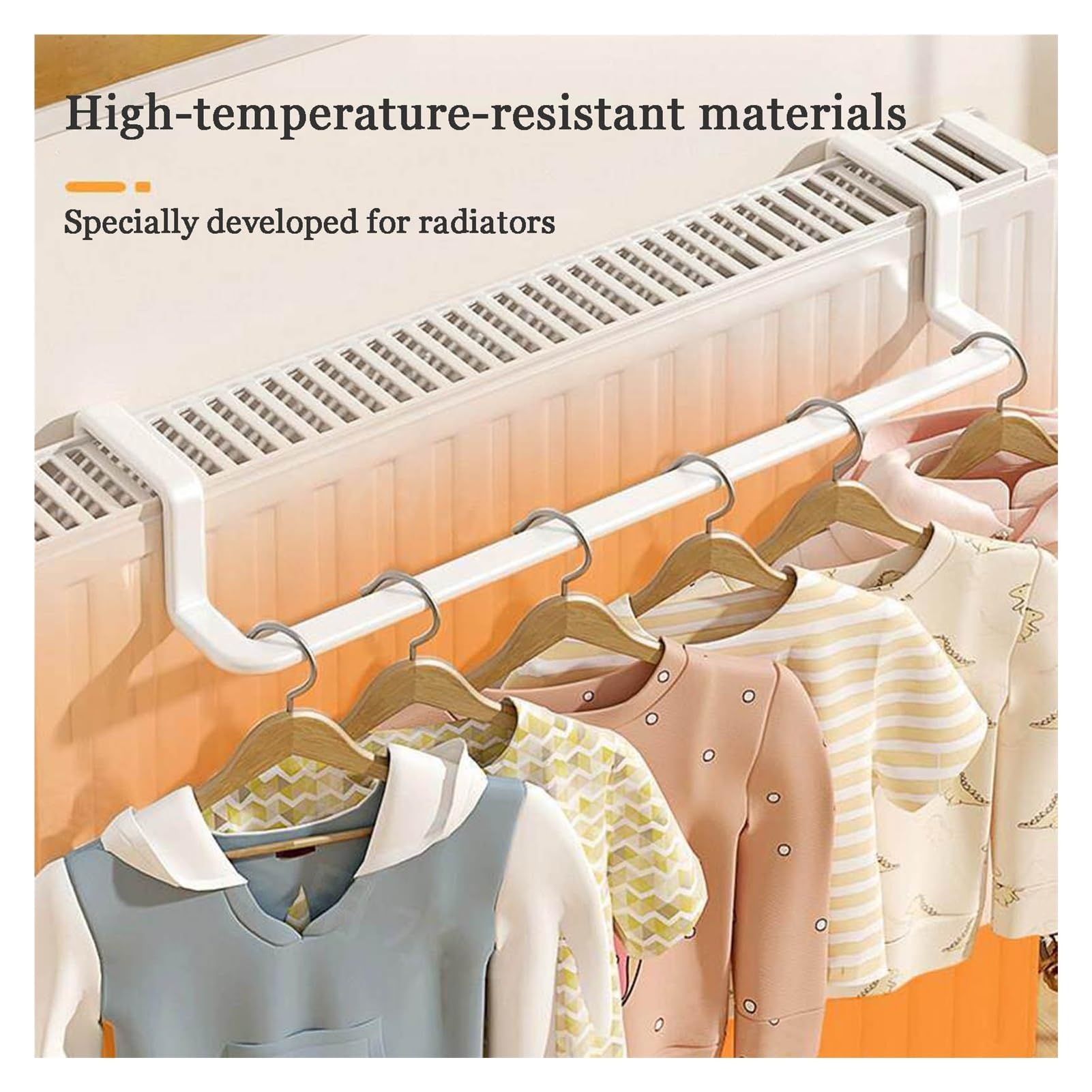 Soporte para Radiador, Tendedero Desmontable Estante para Radiador Baño Fácil Limpiar para Dormitorio Pasillo Salón Apartamento (19.6in/50cm)