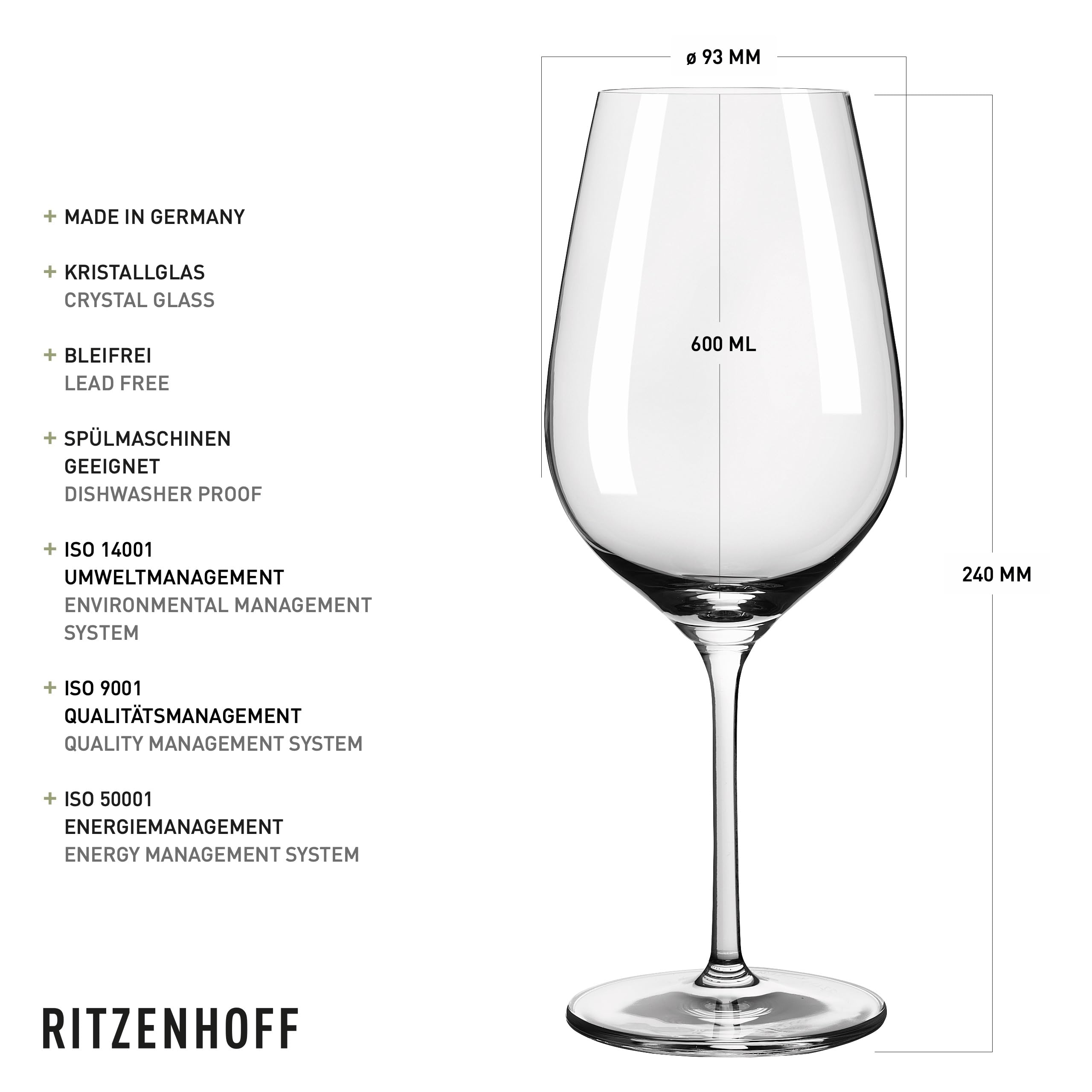 Set Di 2 Bicchieri Universali Ritzenhoff 500 Ml – Shadow Fauna N.1, Motivo Giungla Con Cicogna E Farfalla, Colorato – Made In Germany - 4