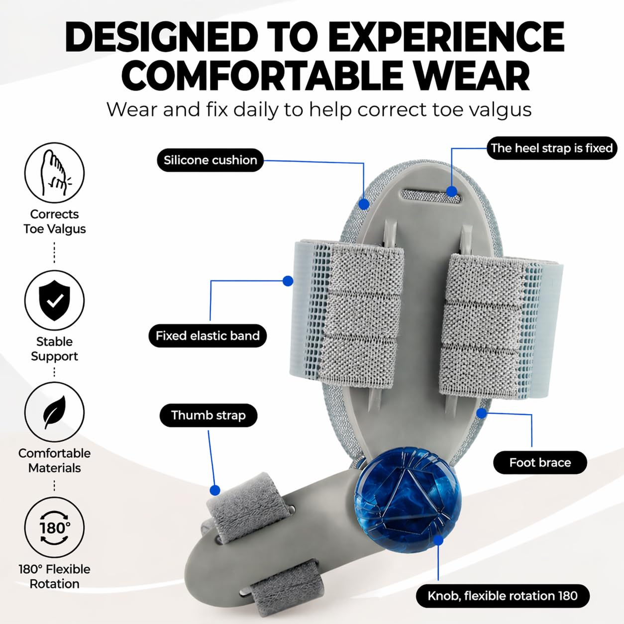 Bunifix Bunion Fix-Non-Surgical Relief for Bunion Pain-New & Improved 2026 Model (White)