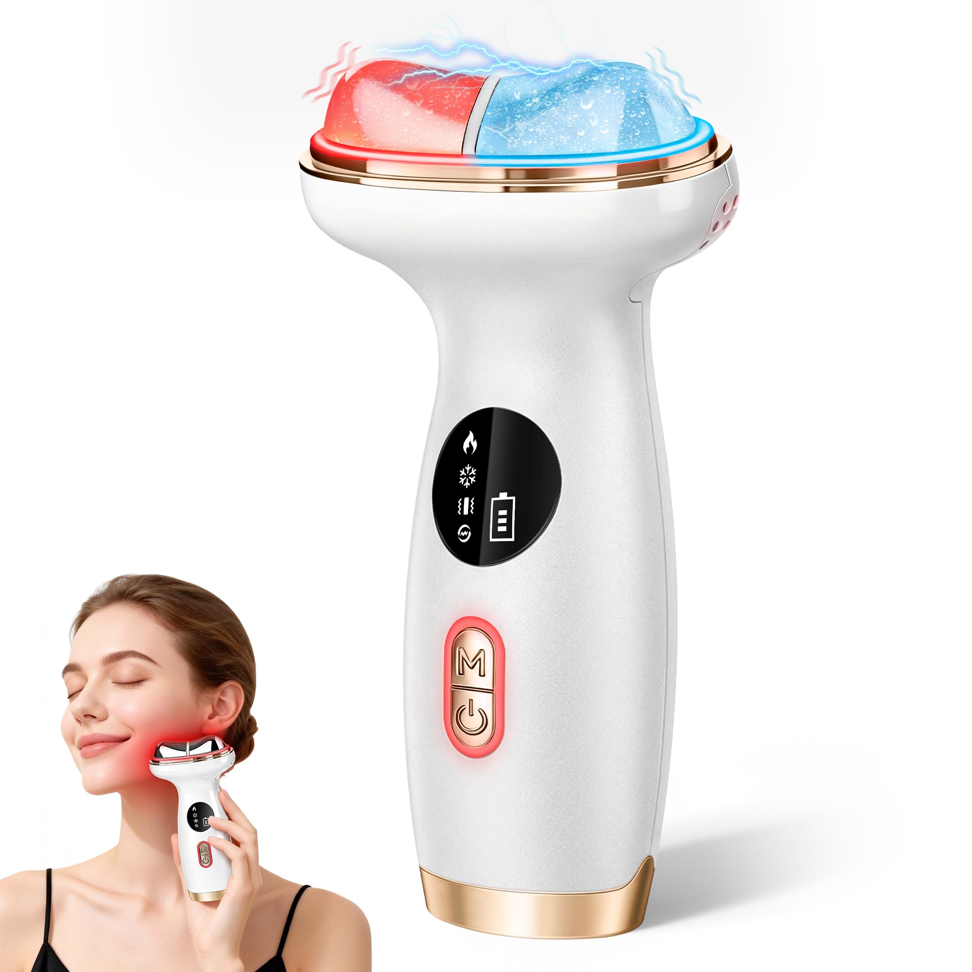 Red Light Therapy for Face, Electric Gua Sha & Microcurrent Facial Device