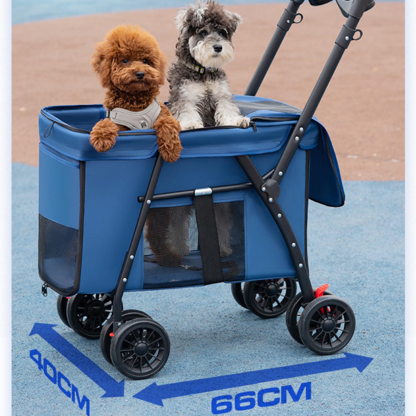 Amazon | 折りたたみ式ペットカート 大型犬対応 多頭収容可能 軽量