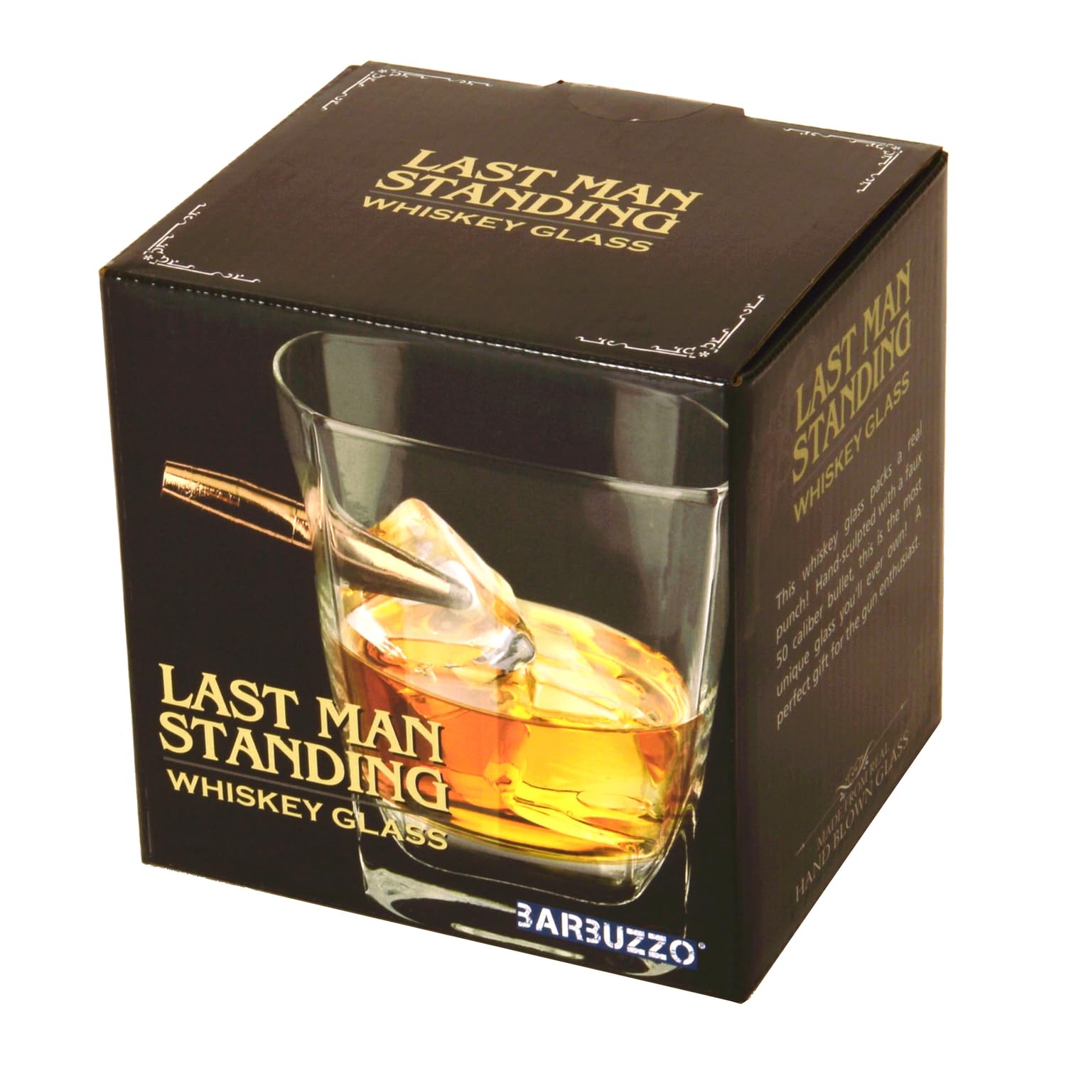 Mags Bicchiere Da Whisky Con Proiettile - Vetro Trasparente, Originale, Last Man Standing, 1 Pezzo, Idea Regalo - 4