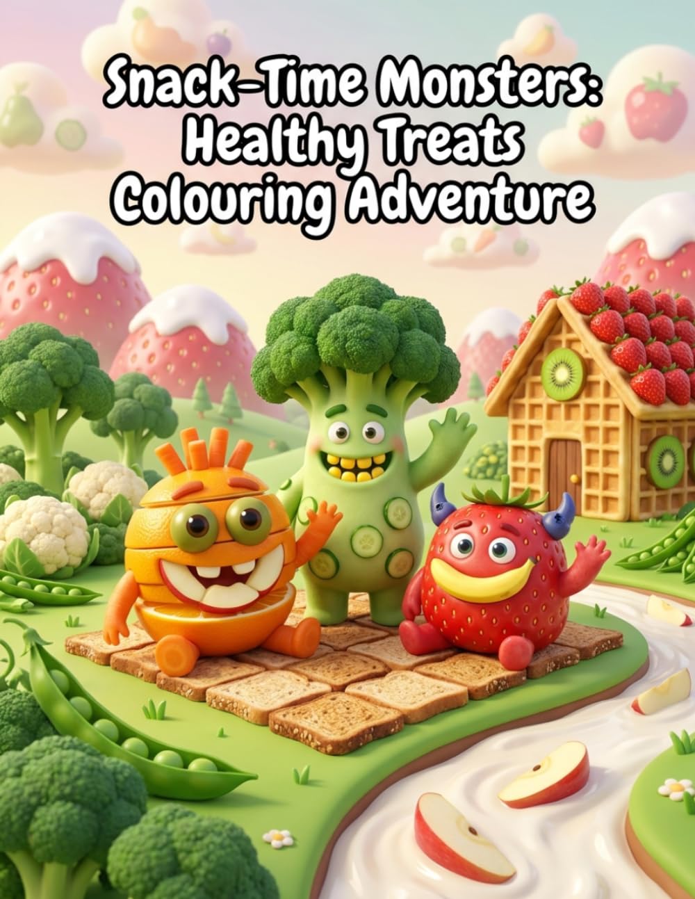 Snack-Time Monsters: Healthy Treats Colouring Adventure