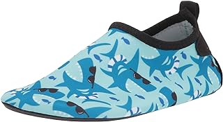 BFOEL Toddler Water Shoes Kids Quick Dry Water Swim Socks Boys Girls Non Slip Aqua Socks for Beach Swim Pool(8 M Toddler,Shark)
