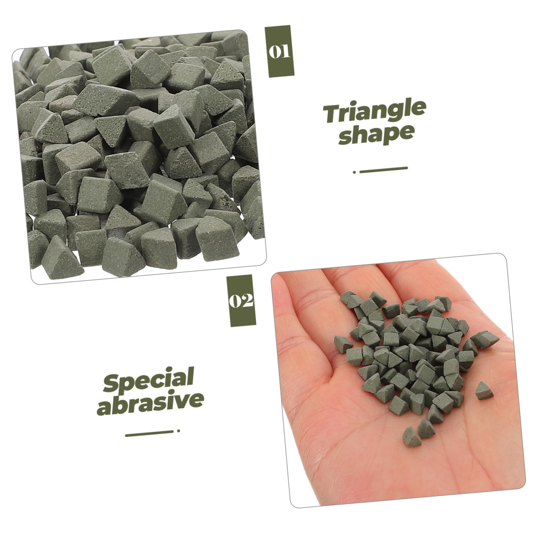 4stücke Triangular Poliermaterial Hochwertige Keramische Schleifmittel Für Vibrationstumbler Packung Für Schmuck Und Glasbearbeitung