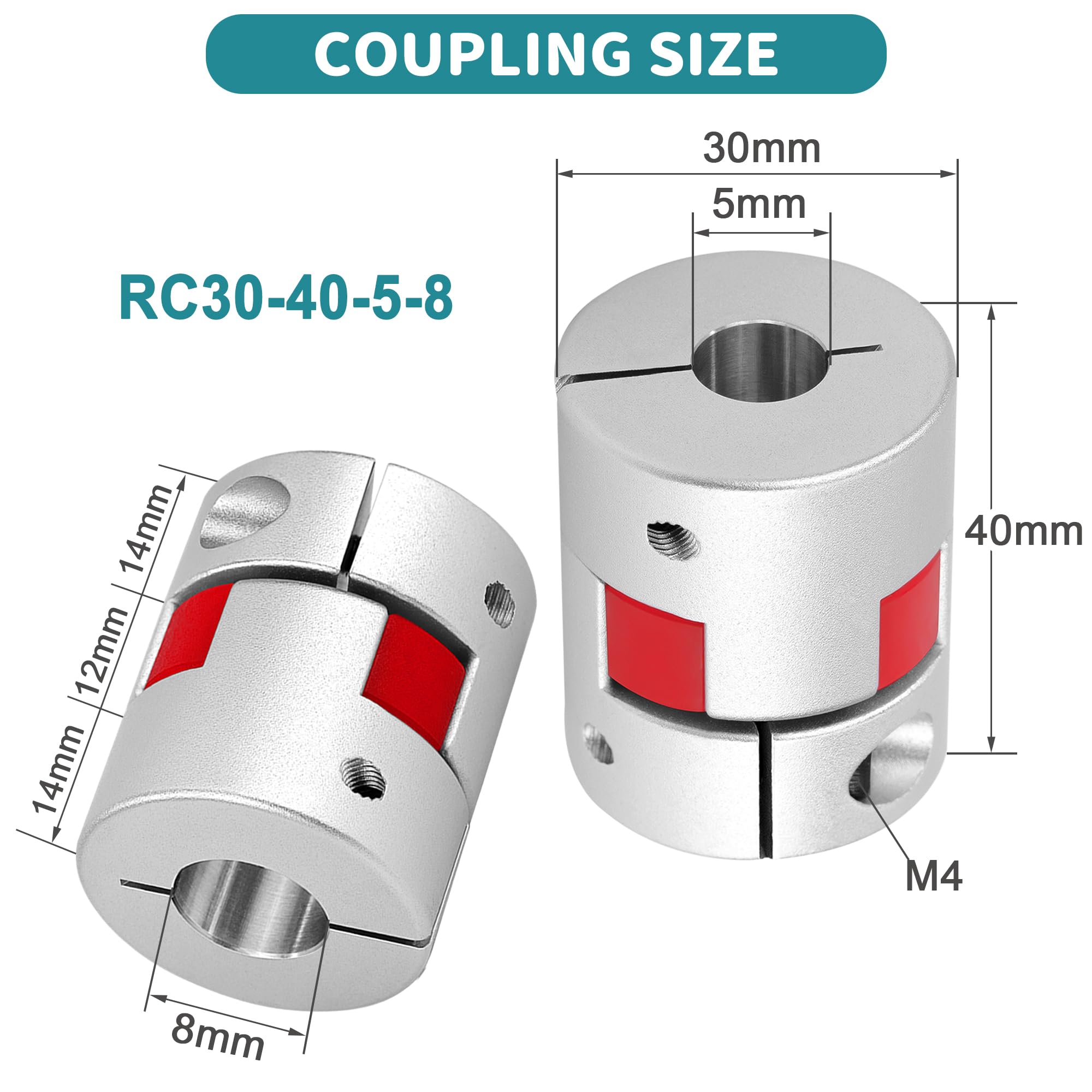 Accoppiatore Albero A Forma Di Prugna 8mm-12mm - Lega Alluminio Per Motori - Foto 14