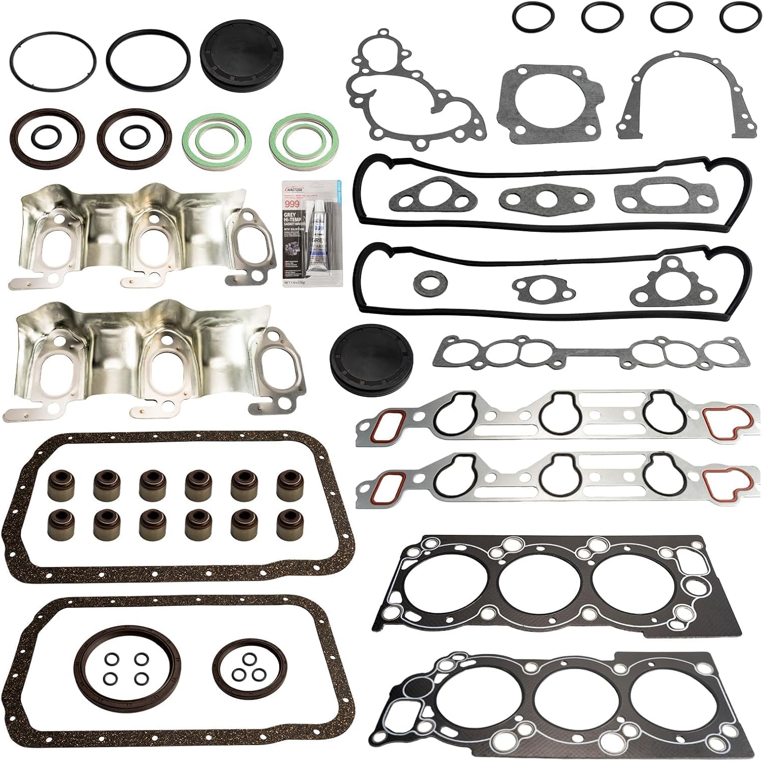KAC Engine Cylinder Head Gasket Kit Fit for 1988-1995 Pickup, 1988-1995 4Runner, 1993-1994 T100, 3.0L Automotive Replacement Gasket OEM HS9728PT-1, CS9728