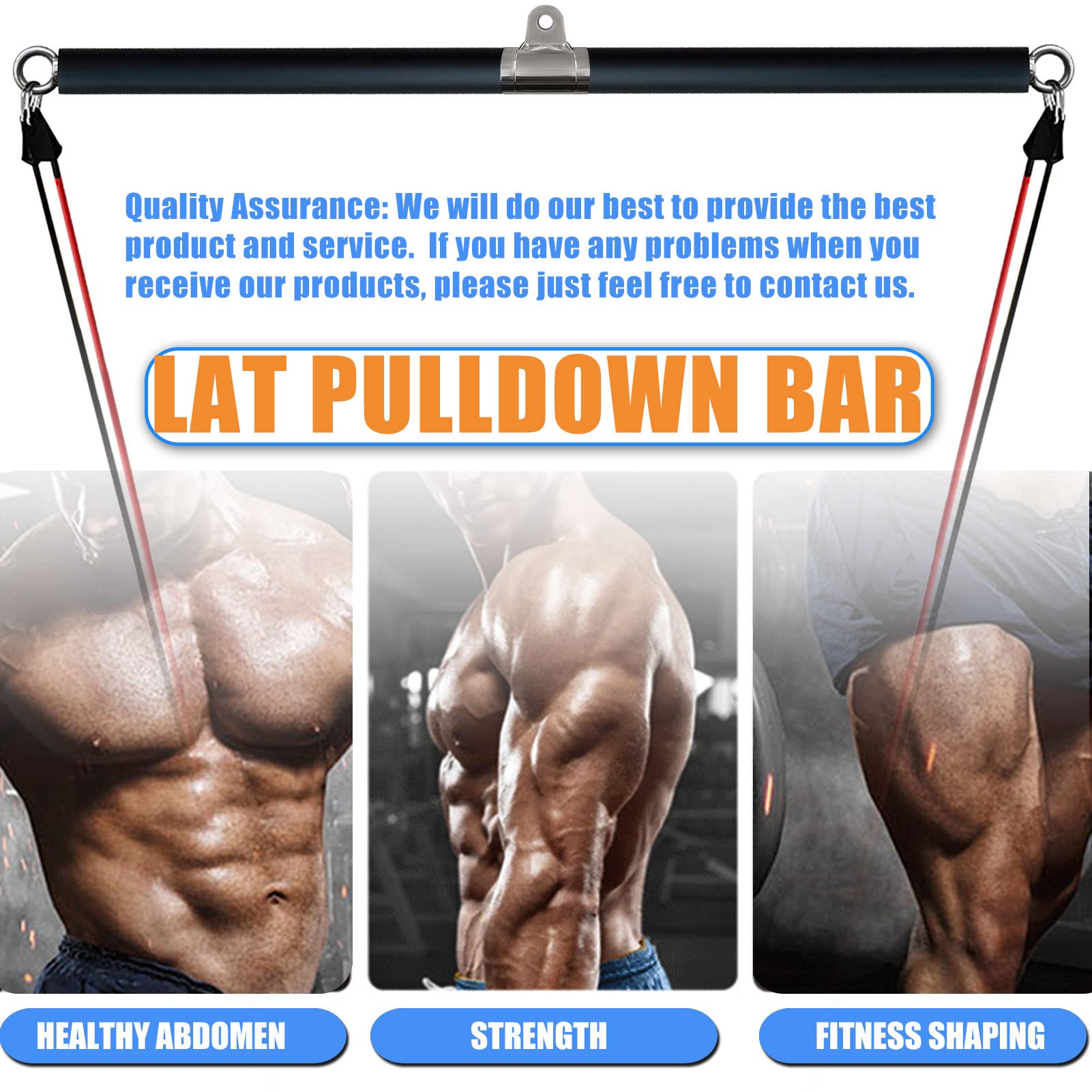 LAT Pull Down Bar Cable Attachments per Palestra, attacchi LAT pulldown, Barra Dritta, Barra di Resistenza per Allenamento Sollevamento Pesi