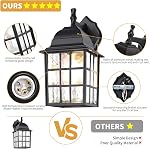 12'' Outdoor Lights for House 2 Packs, Exterior Light Fixtures Porch Light Wall Mount, Waterproof Aluminum Outside Lights Sconce, Modern Outdoor Lighting Lanterns for Garage Patio Front Door, Black