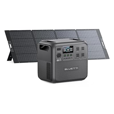 BLUETTI Elite 200 V2 Solar Generator with 350W Solar Panel Included (Ships Separately), 2073.6Wh Portable Power Station w/ 4 2600W AC Outlets, 17-Year Lifespan, LFP Power for Camping, Off-grid