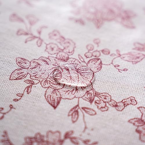 Miniatura 5 de ARTABLE Mantel vintage rectangular, impermeable, a prueba de aceite, estilo granja, para cocina, hogar, boda, exterior, interior, picnic (rosa roja,