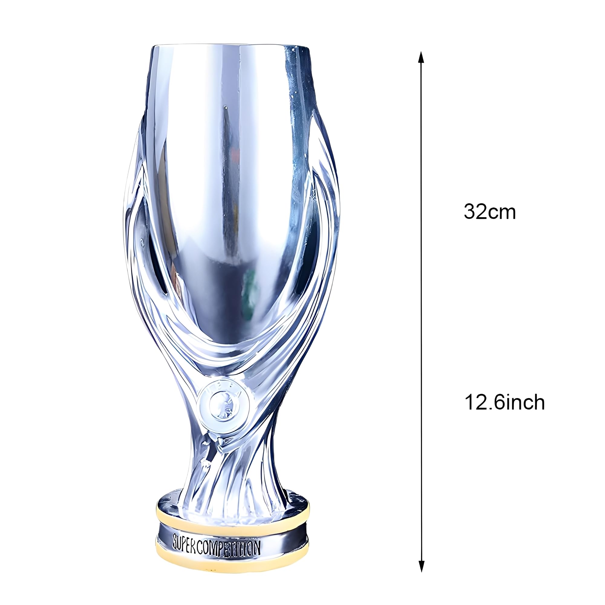 Trofeo De Campeón De La Super Cup De Europa Trofeos De League Supercup Coleccionables para Aficionados Al Fútbol Decoración De Mesa para El Hogar, El Bar Y La Oficina,13.2inch/32cm