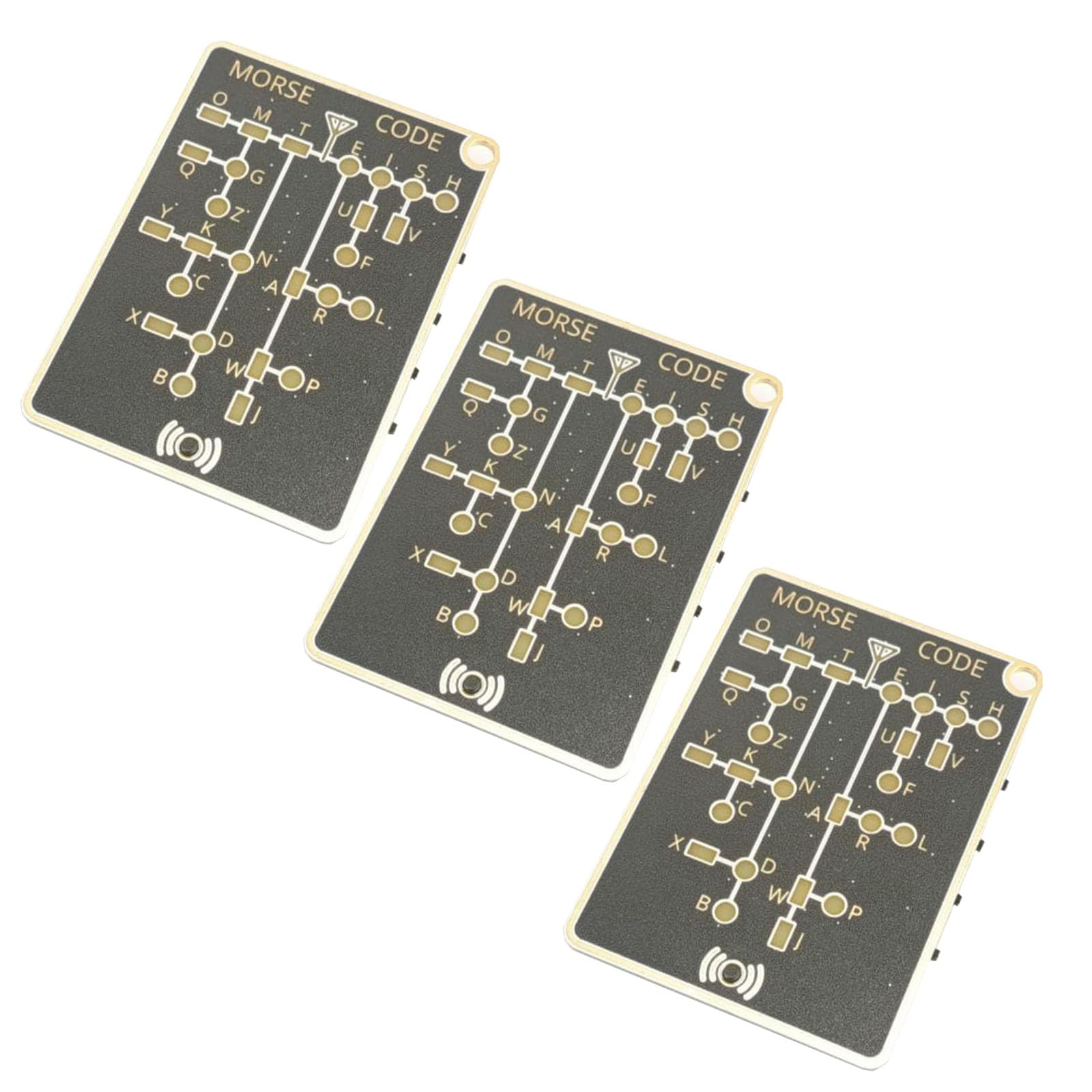 Morse Code Trainer Card Pro, Professional PCB Style with Interactive LEDs & Signal Buttons for Adult Morse Code Learning, Telegraph Practice & Encryption Training for Electronics Lovers (1Pc) — view 8