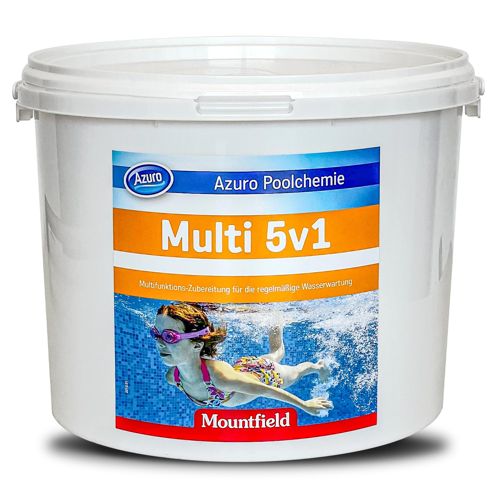Azuro Multi 5in1 Chlortabletten für Pool – Pooltabs Multitabs 5 in 1 mit Chlor – Desinfektion, pH-Regulierung, Flockung, Wasserenthärtung & Algenverhütung – 100% (5 KG)