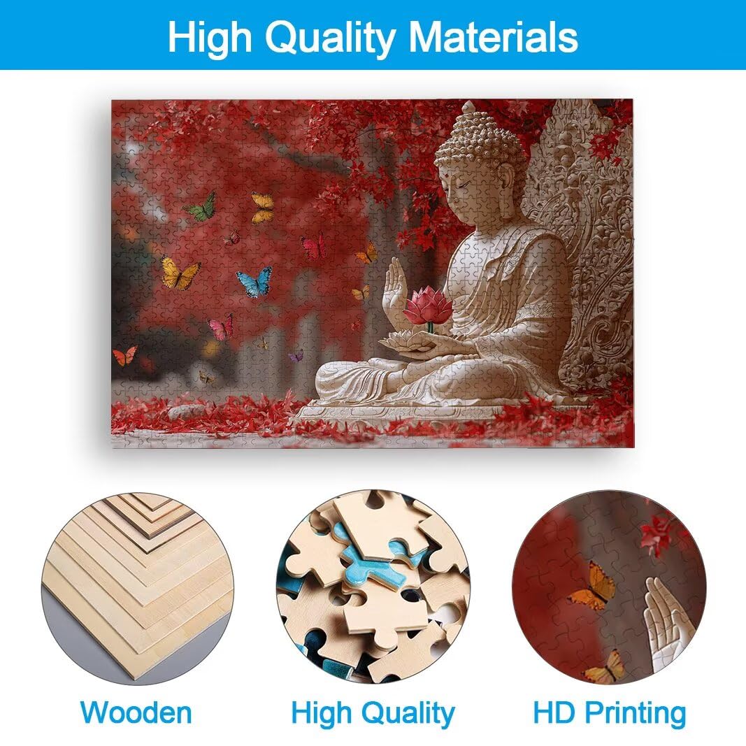 Puzzle 5000 sztuk, drewniane puzzle Zen dla dorosłych, prezenty dla kobiet