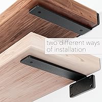 Vista 2 de 8 Pack Shelf Brackets 10 Inch Floating Shelf Bracket 1/5 inch Thick Heavy Duty Hidden Shelf Brackets Iron Metal Brackets for Shelf Support with