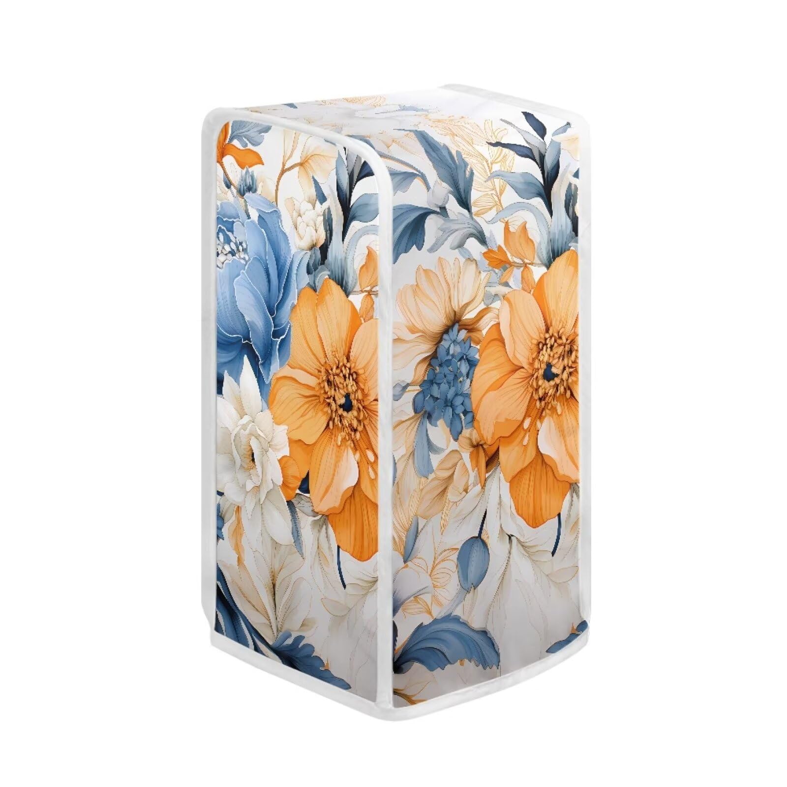 Eheartsgir Exquisite Blossom Floral Kitchen Can Opener Cover Anti-Dirty Fingerprints & Splash Small Home Applicance Coffee Can Opener Protector for Home Dining Table Decocrations