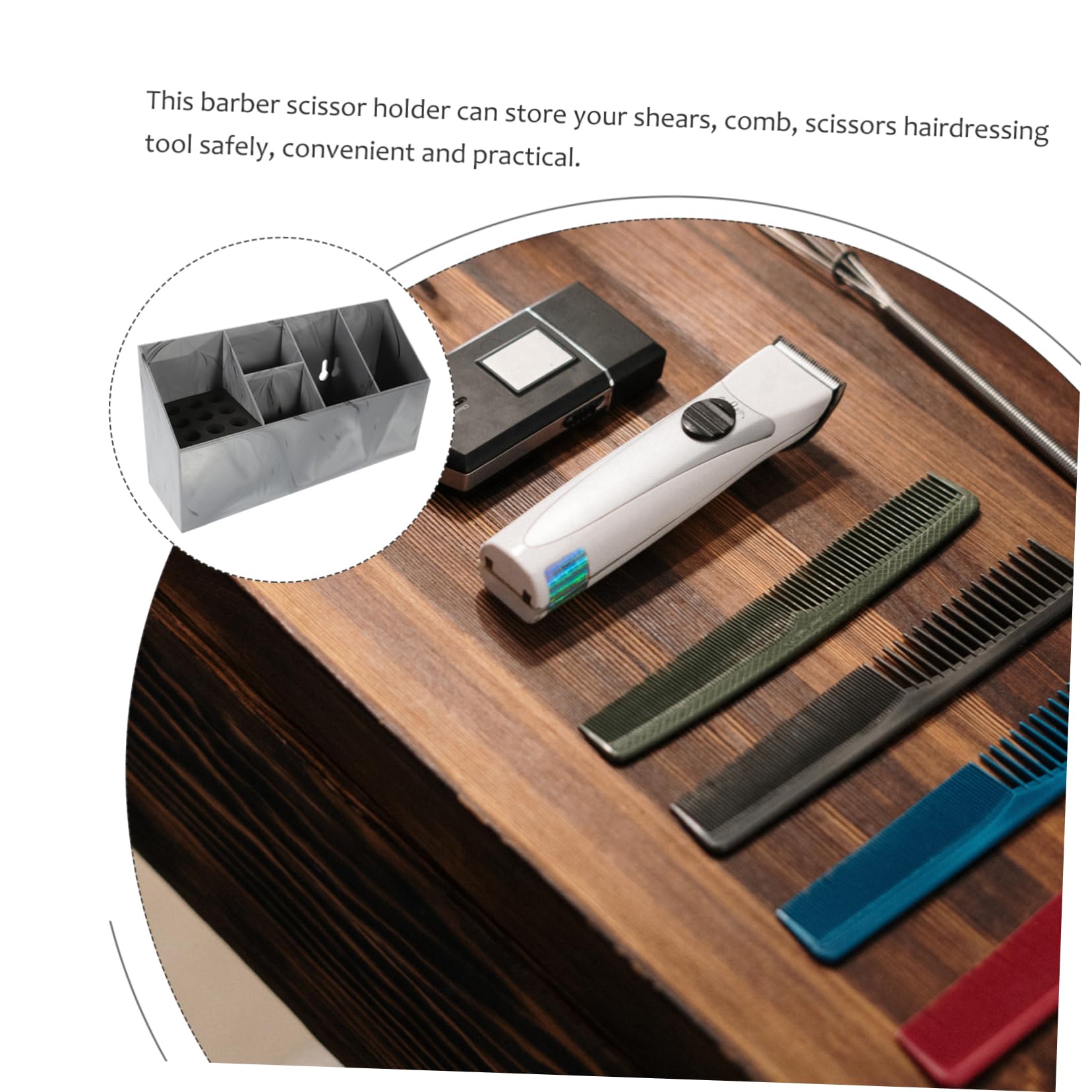 VINTORKY Hair Holder Barber Scissor Organizer Station Hairdressing Tool Organizer