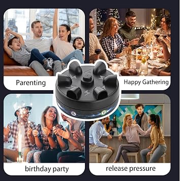 Shock Roulette Game, Electric Shocking , Finger Shock Game, Funny Toy For 2-6 Palyers, Lies Detector Game - Six-Finger Multiplayer Finger Electric Shock Device