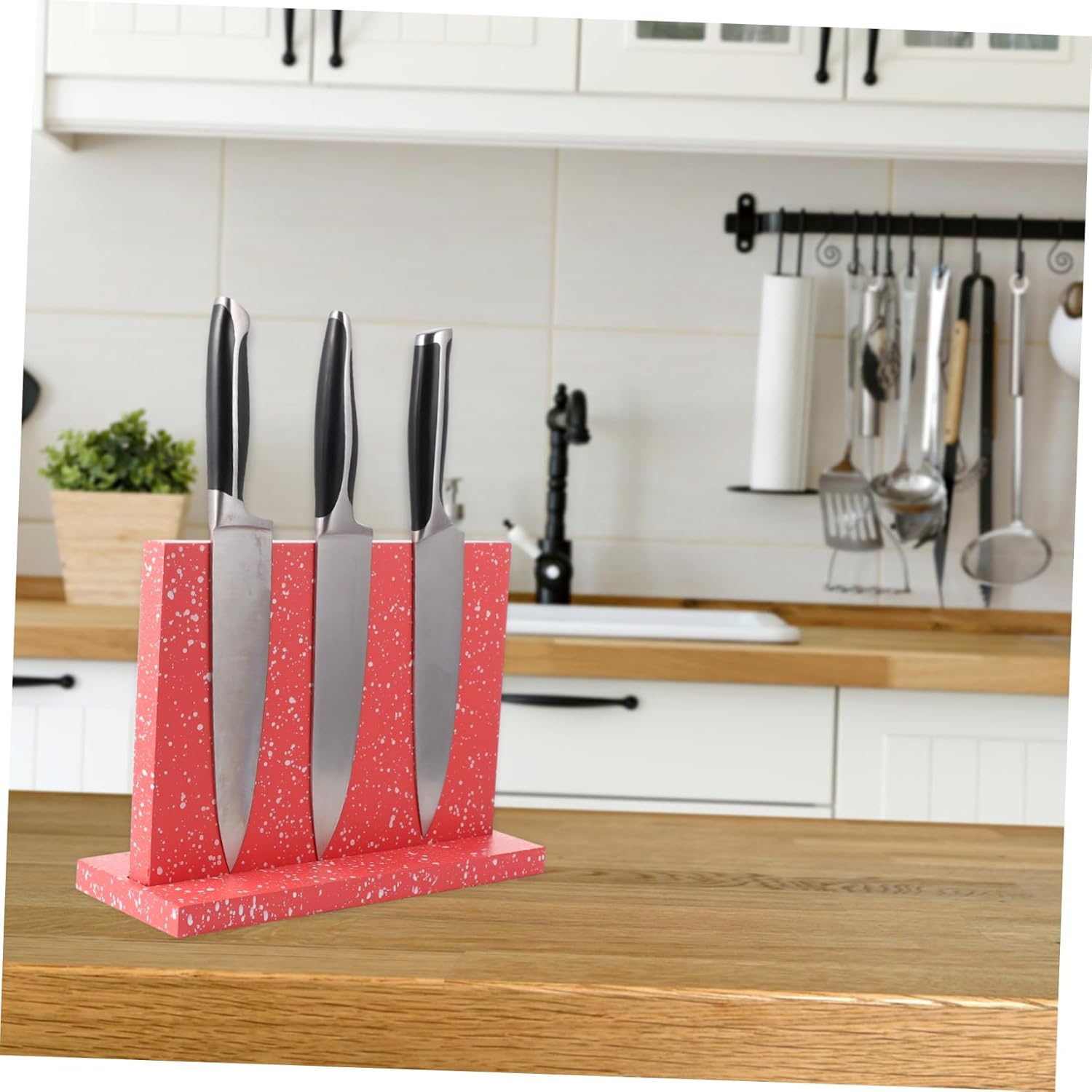 DECHOUS 1pc Vertical Magnetic Knife Holder Rack Magnetic Cutter Stand for Kitchen Storage and Multifunctional Keeps Your Kitchen Organized and Neat
