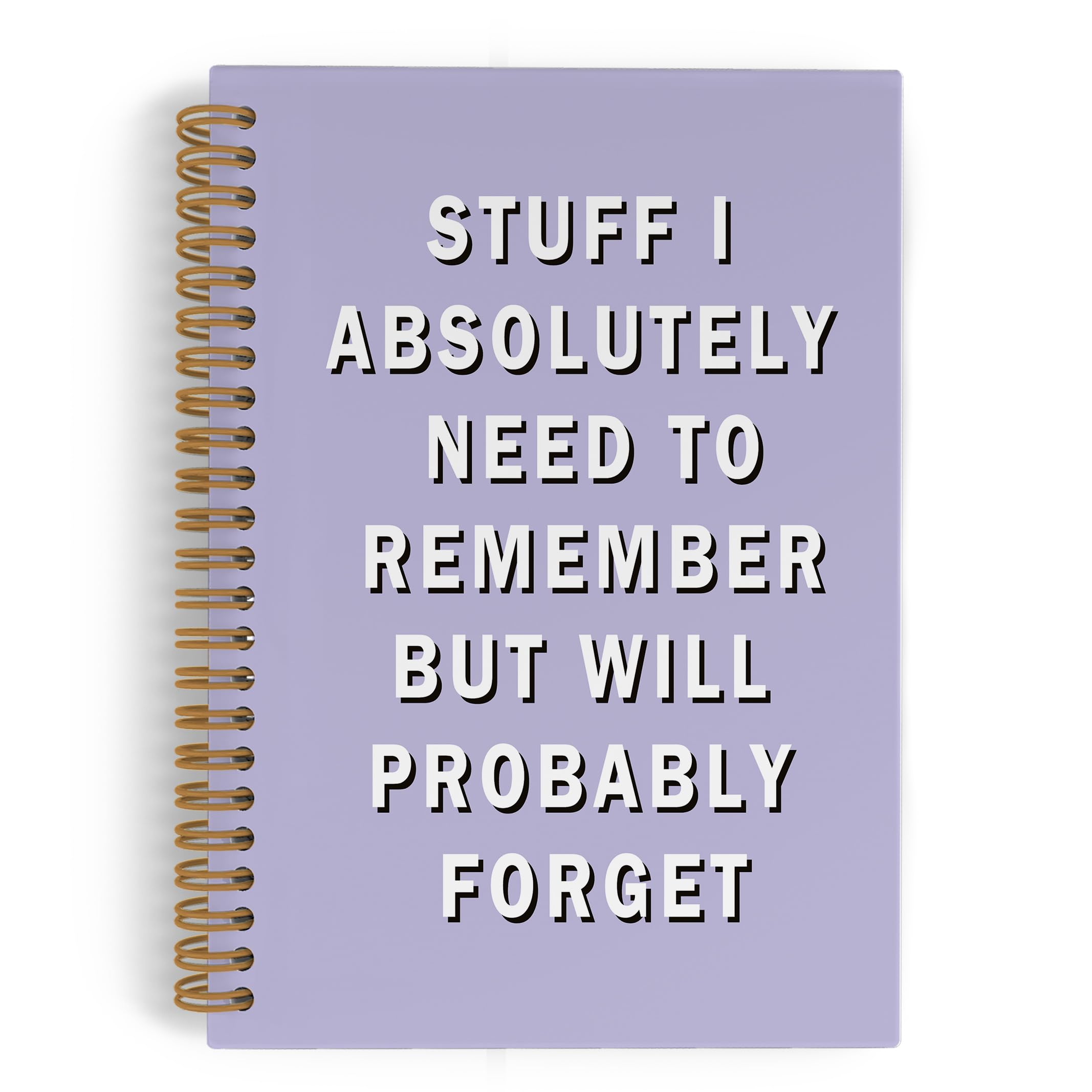 Carnet de notes à spirale violet drôle pour le bureau ou à offrir - 8