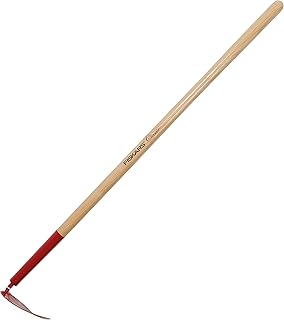 Fiskars Classic Azada para patatas, Longitud: 124 cm, Cabezal de acero/Empuñadura de madera de fresno sin nudos, Rojo, 1003709