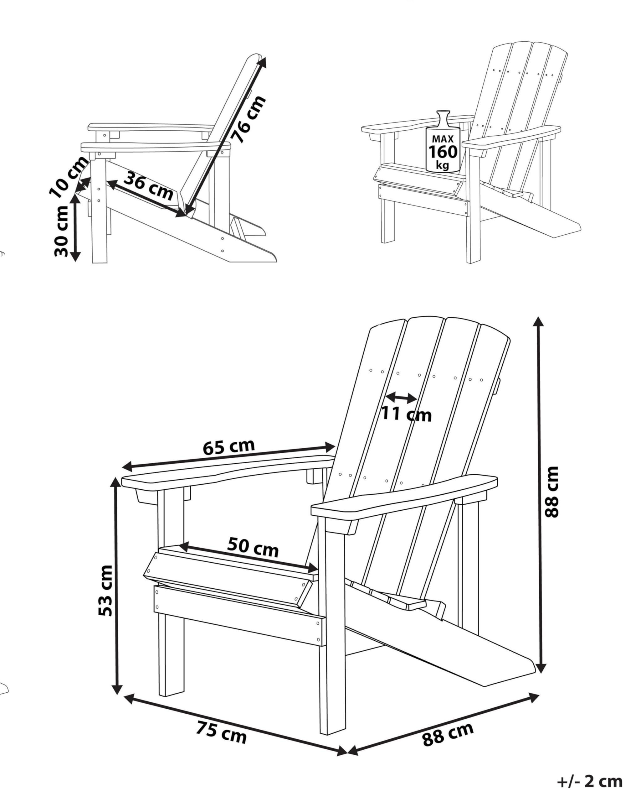 Moderner Muskoka Gartenstuhl in Türkis mit breiten Armlehnen Adirondack