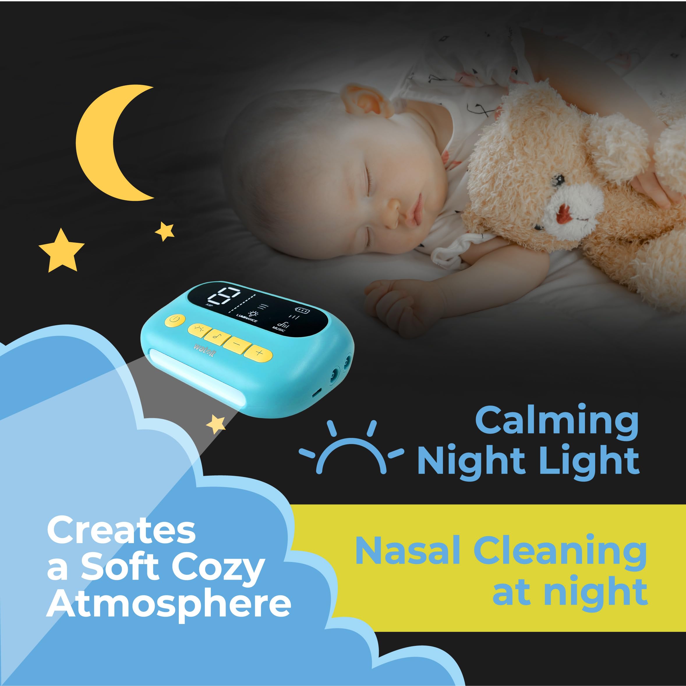 Aspirador nasal HappyNose con 2 veces mayor succión para recién nacidos, bebés, niños pequeños y adultos, dispositivo de vacío recargable para moco, máquina de succión de nariz