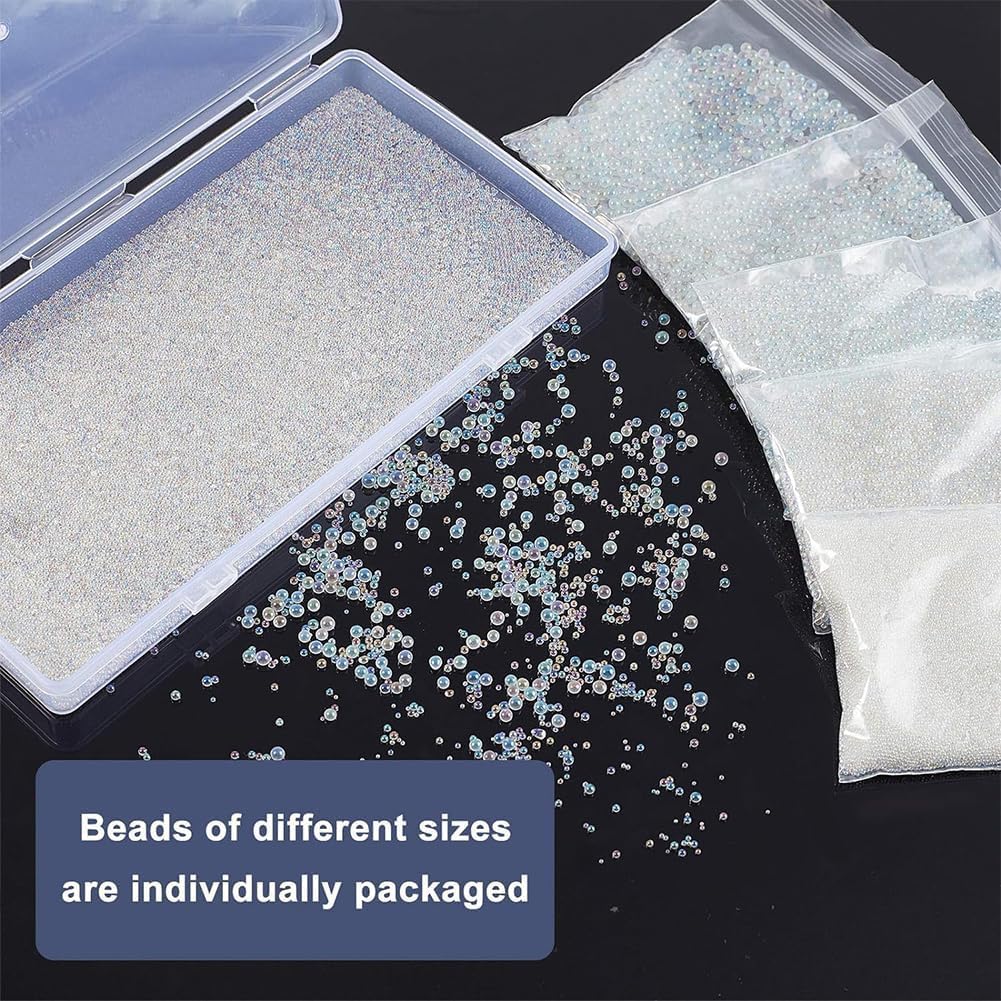 OLYCRAFT 150g Di Perline Bingsu Iridescenti 3 Mm – 15 Colori Misti, Forniture Fai Da Te Per Vasi, Gioielli E Decorazioni