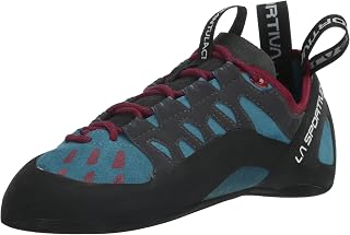 La Sportiva Tarantulace Women's Turquoise Climbing Shoes - Rubber Sole, Suede Upper for Grip & Comfort