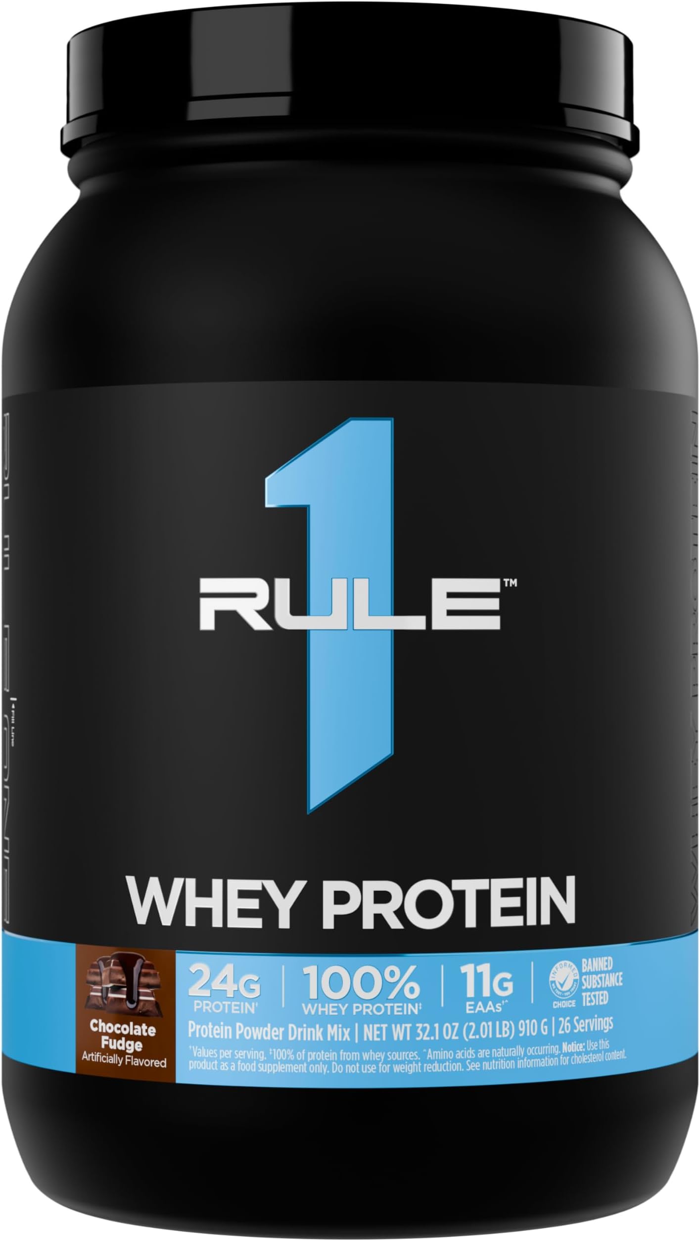 Whey Protein – 24g Fast-Acting Protein from All-Whey Sources with Naturally Occurring EAAs & BCAAs for Workout Recovery or Anytime Use (2 Pounds, Chocolate Fudge)