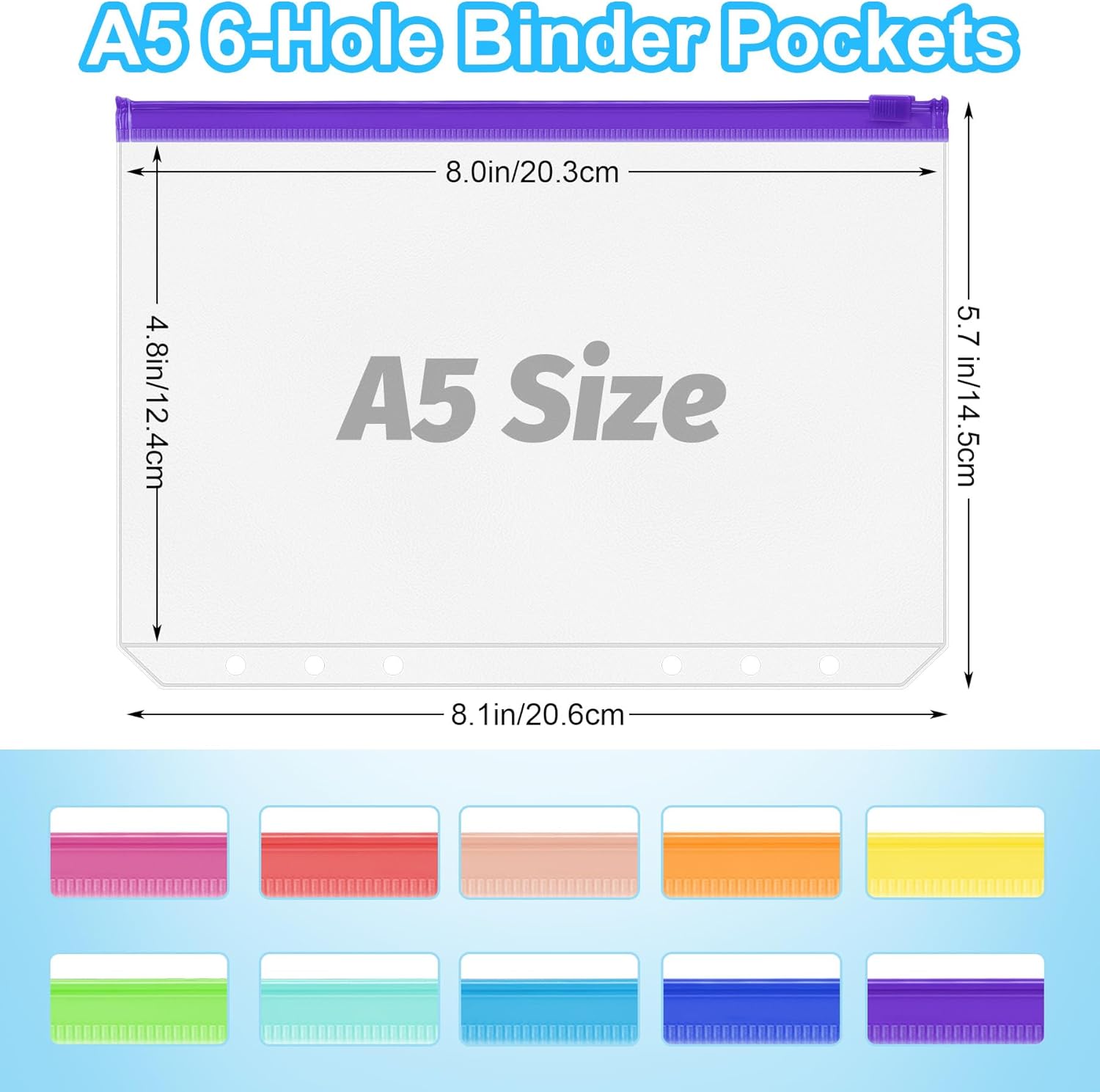 Colorful Cash Management: Review of Antner 20PCS A5 Binder Pockets for Budgeting Success