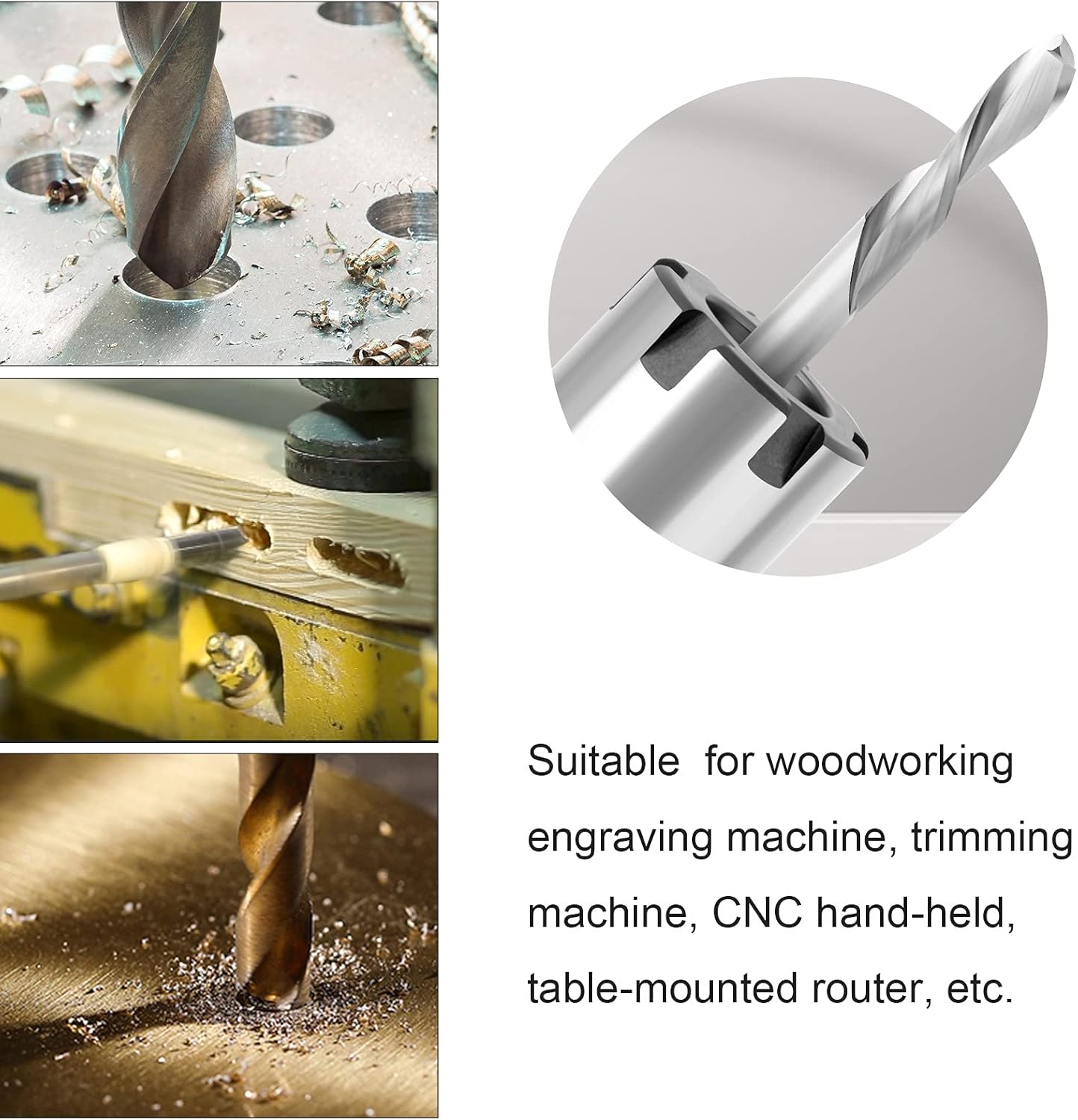 1/4 Inch Shank Router Bit Extension Collets ER16M Extender Chuck Converter Adapter, Convert 1/8-Inch & 1/4-Inch Shank Bits for Milling Lathe Tool Workholding and CNC Engraving Machine