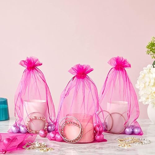 Miniatura 423 de Dealglad 100pcs Drawstring Organza bolsas de joyería caramelo para fiestas, casamientos, regalos Negro