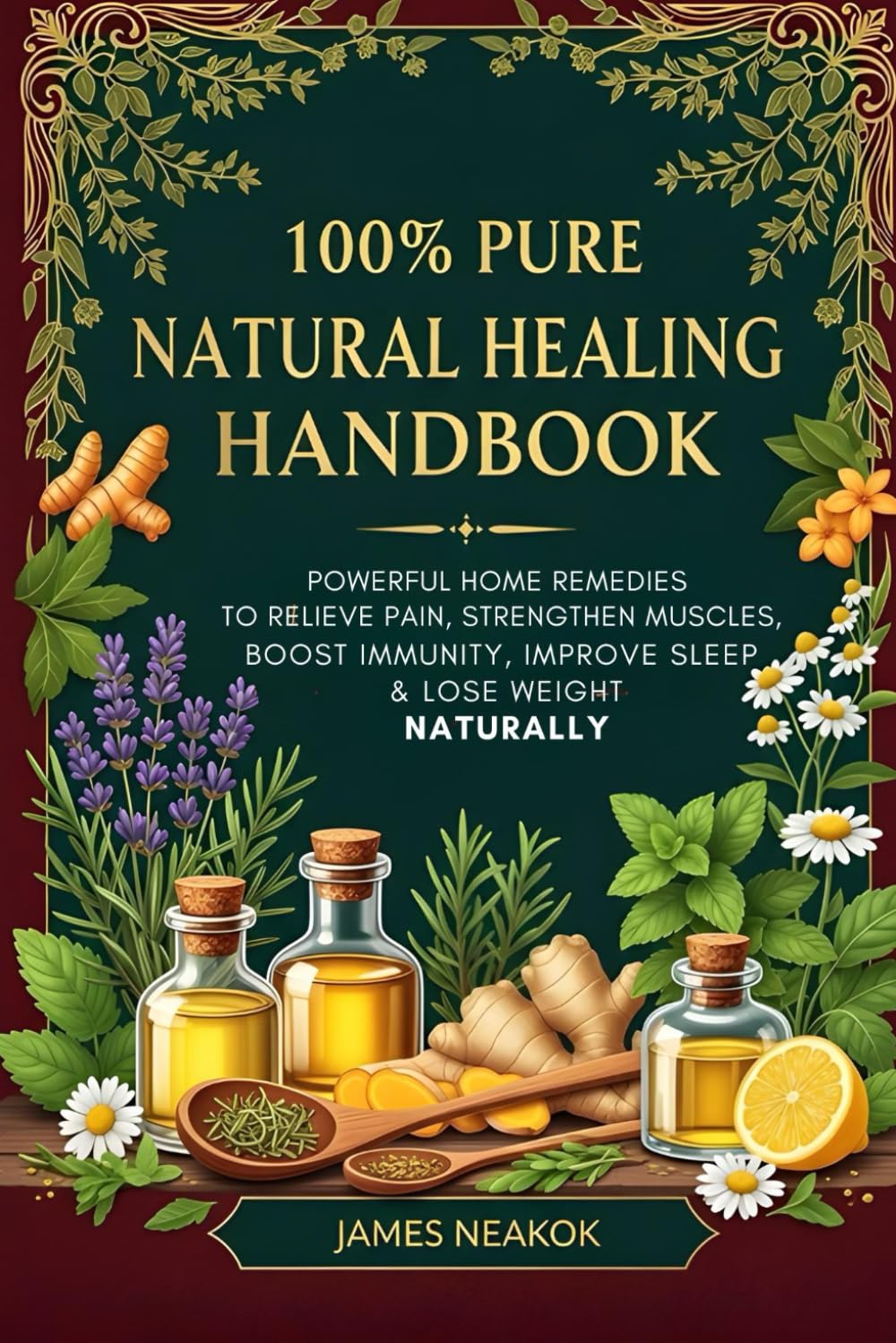 100% Pure Natural Healing Handbook: Powerful Home Remedies to Relieve Pain, Strengthen Muscles, Boost Immunity, Improve Sleep & Lose Weight Naturally