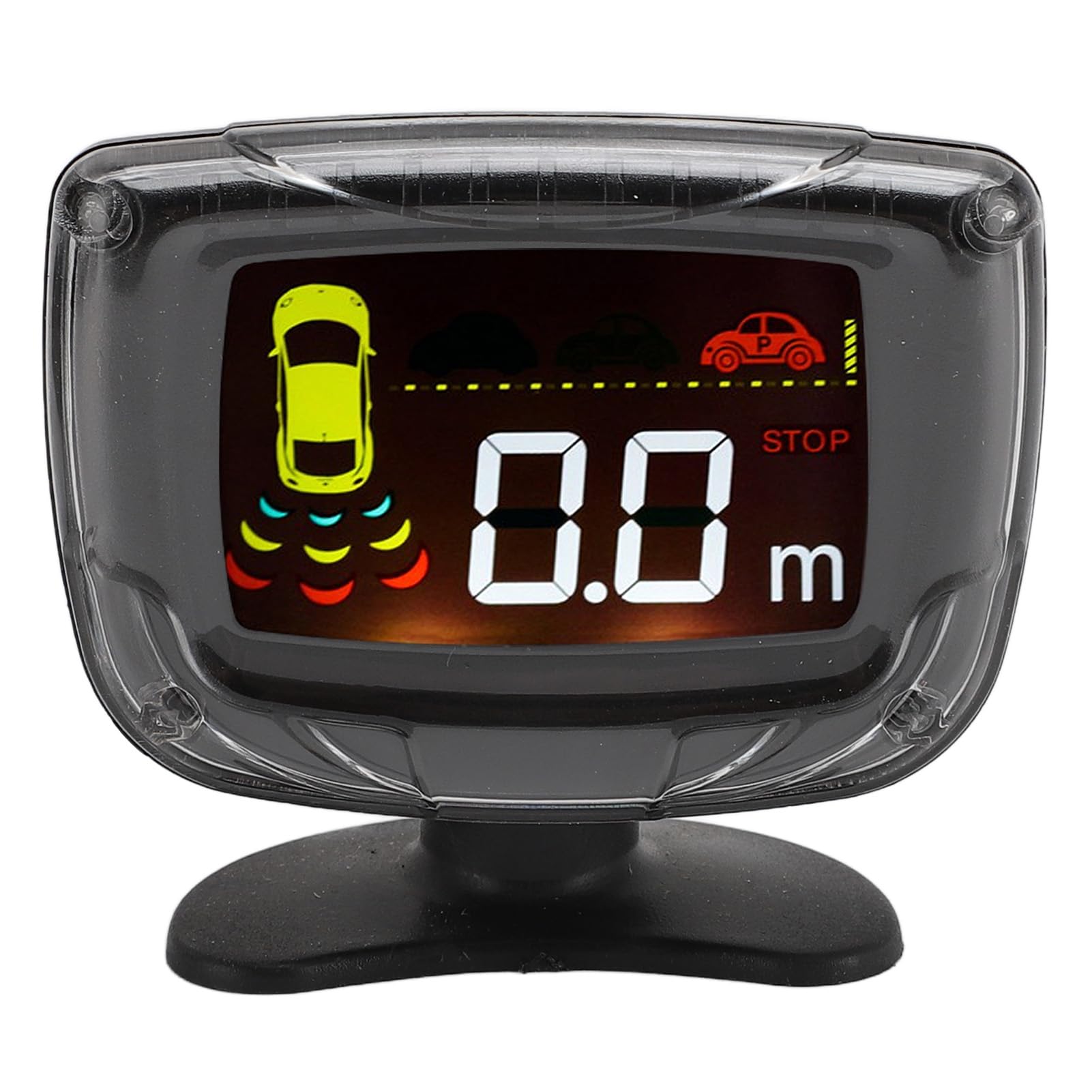 Garsent de ra Dar de Respaldo Inverso para Vehículo, con 4 Sensores de Estacionamiento, Kit de Detección de Distancia Trasera, Advertencia de Sonido por Voz, Monitor de Pantalla LCD,