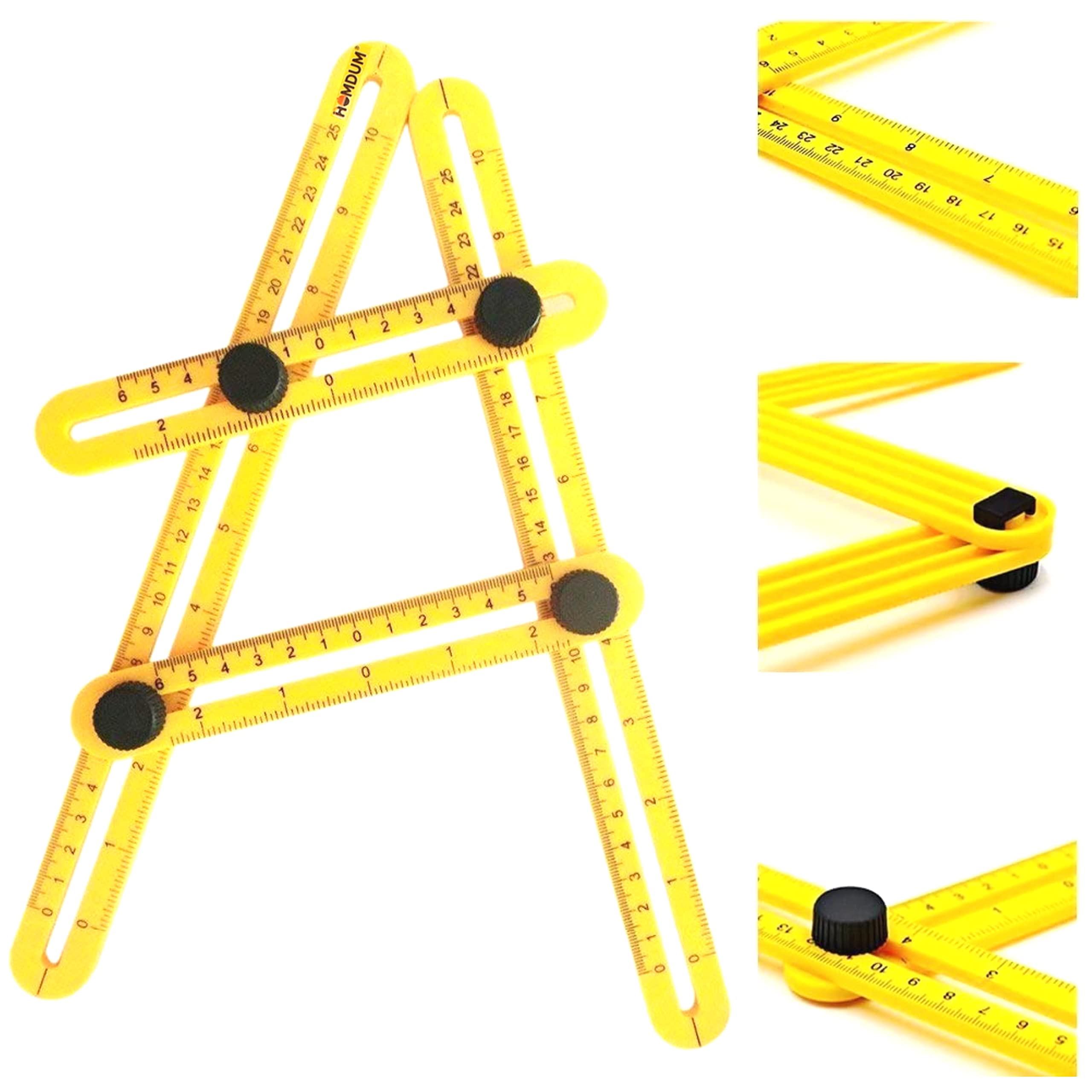 Buy Homdum Multi Angle Ruler Angleizer FourSided Ruler Mechanism