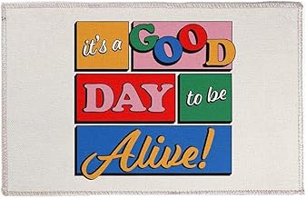 دواسة حمام رينلوندا مزينة بطباعة من ريكراك، طول 80 سم × عرض 50 سم، متعددة الألوان