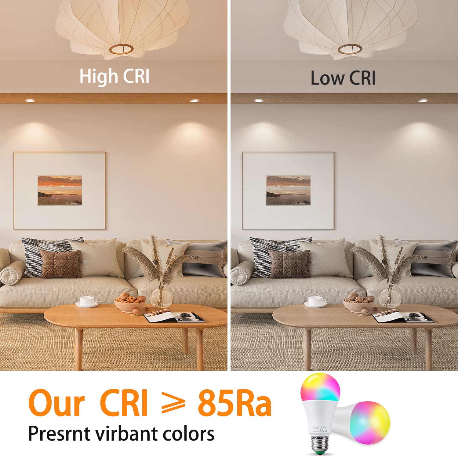 REYLAX Kolorowe żarówki LED RGBW Żarówka E27 10 W, ściemniane żarówki Edison Dual Memory 12 kolorów żarówek LED, bezprzewodowy pilot zdalnego sterowania w zestawie, do domu baru KTV Party