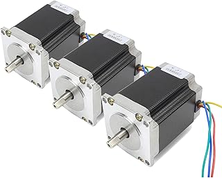 RATTMMOTOR 3pcs Nema23 23HS8430 Single Shaft 57mm×57mm×76mm Stepper Motor 270Oz-in 1.8° 3A 4 Lead Wire for CNC Router Milling Engraving Machine