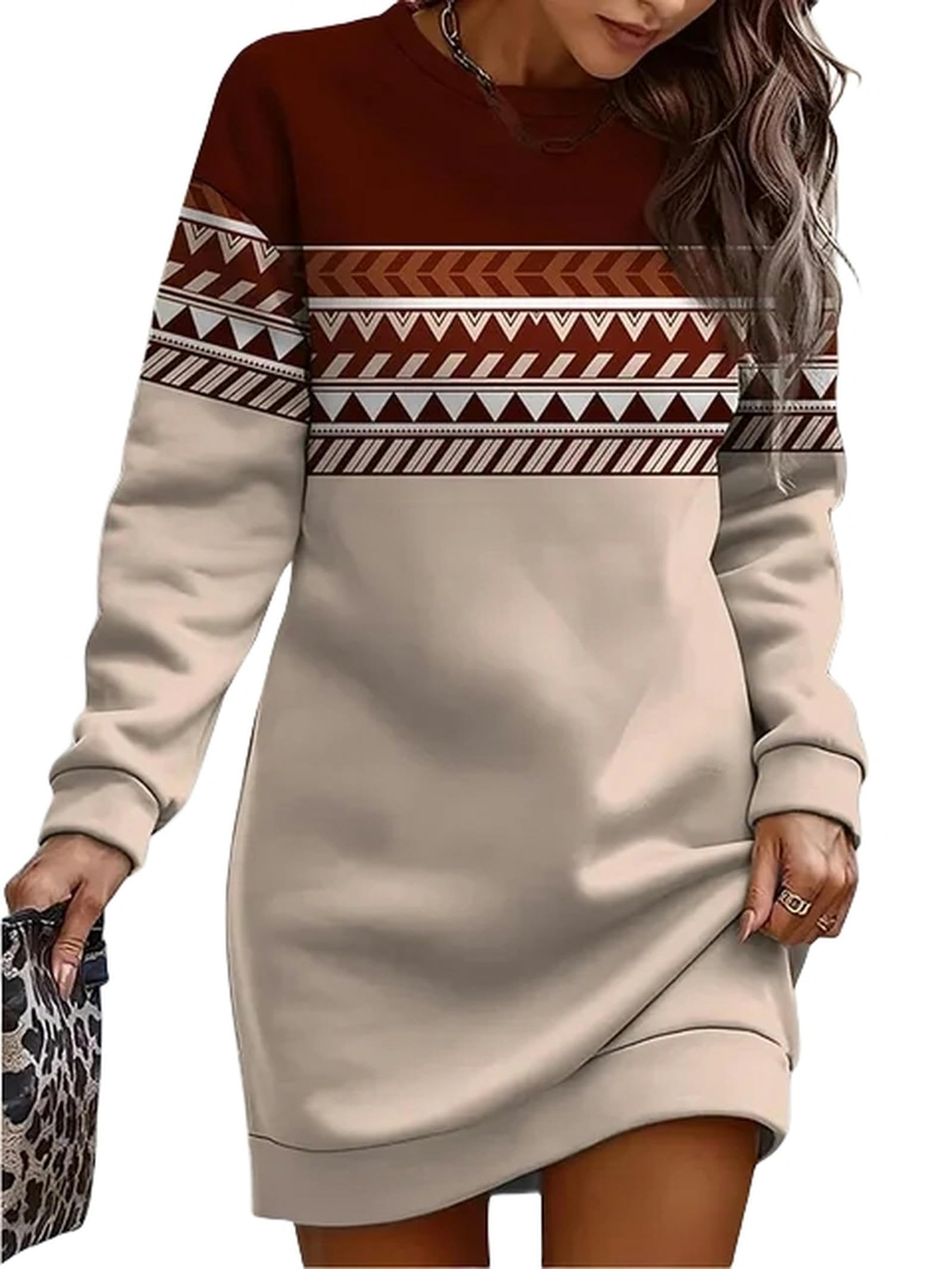 Bluza z kapturem damska swobodna prosta bluza z nadrukiem bez kaptura, okrągły dekolt, biuro damska, top-uncja-m, uncji, M
